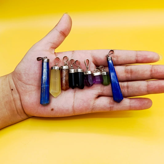 Amethyst, Peridot, Jade, Garnet, Calcite and Black Tourmaline's Lockets