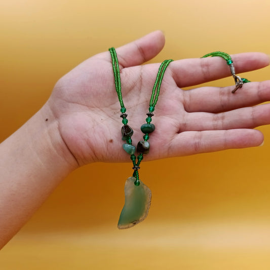 Handmade Green Agate Locket
