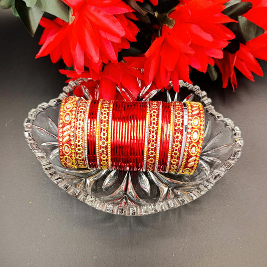 Fancy Metal Plain Chori set.