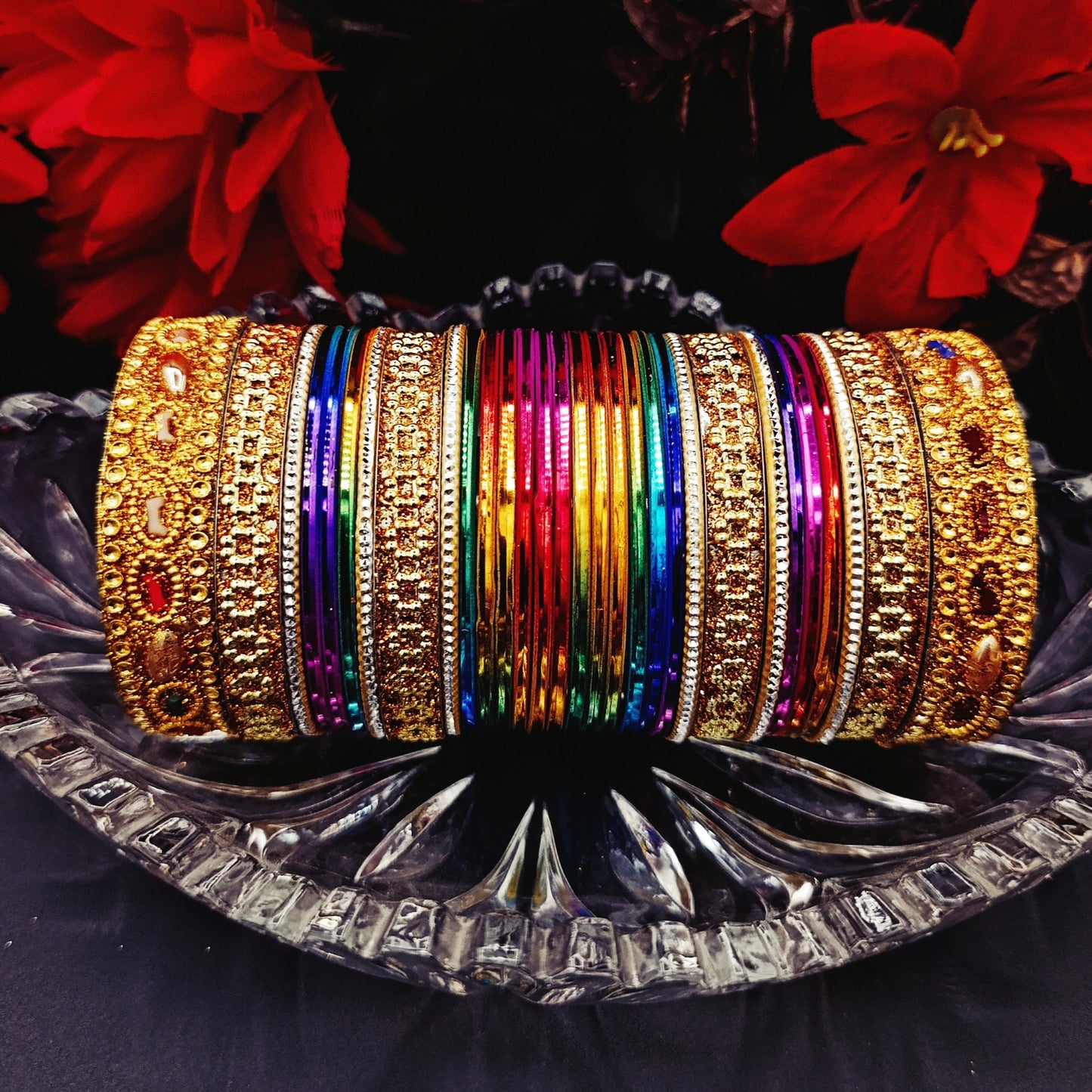 Fancy Metal Plain Chori set.