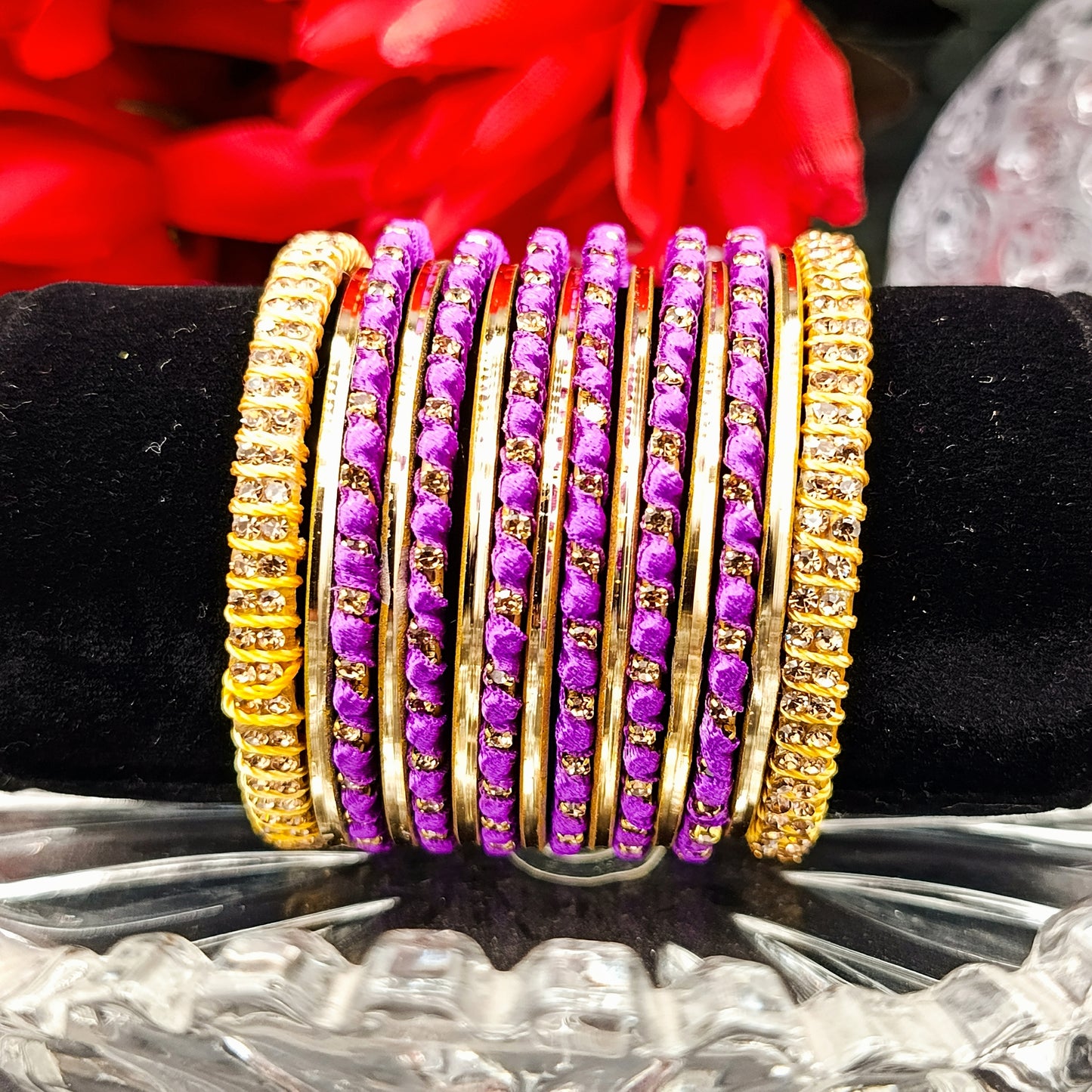 Fancy Metal Plain Chori Set - 15 Pieces