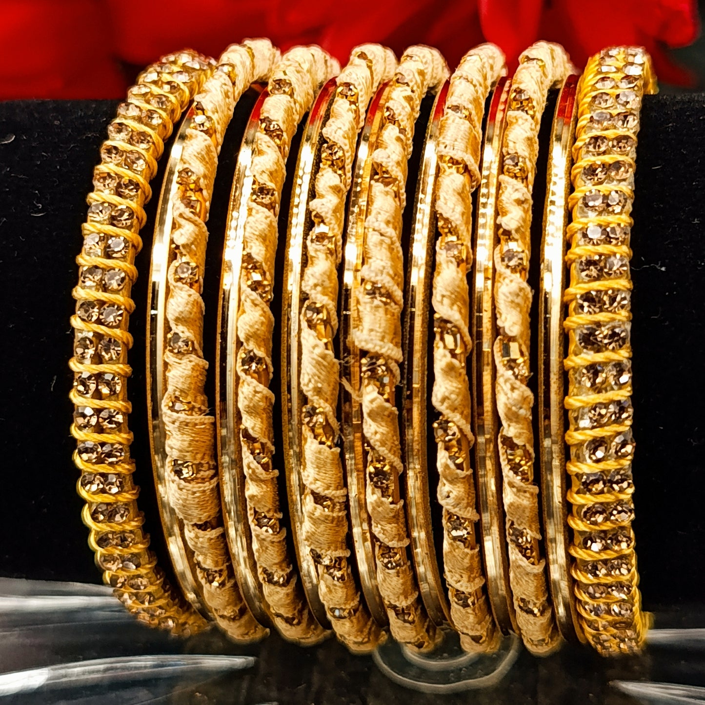 Fancy Metal Plain Chori Set - 15 Pieces