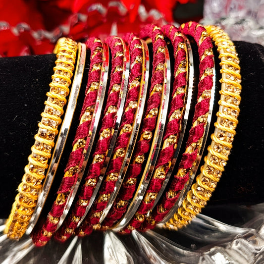 Fancy Metal Plain Chori Set - 15 Pieces