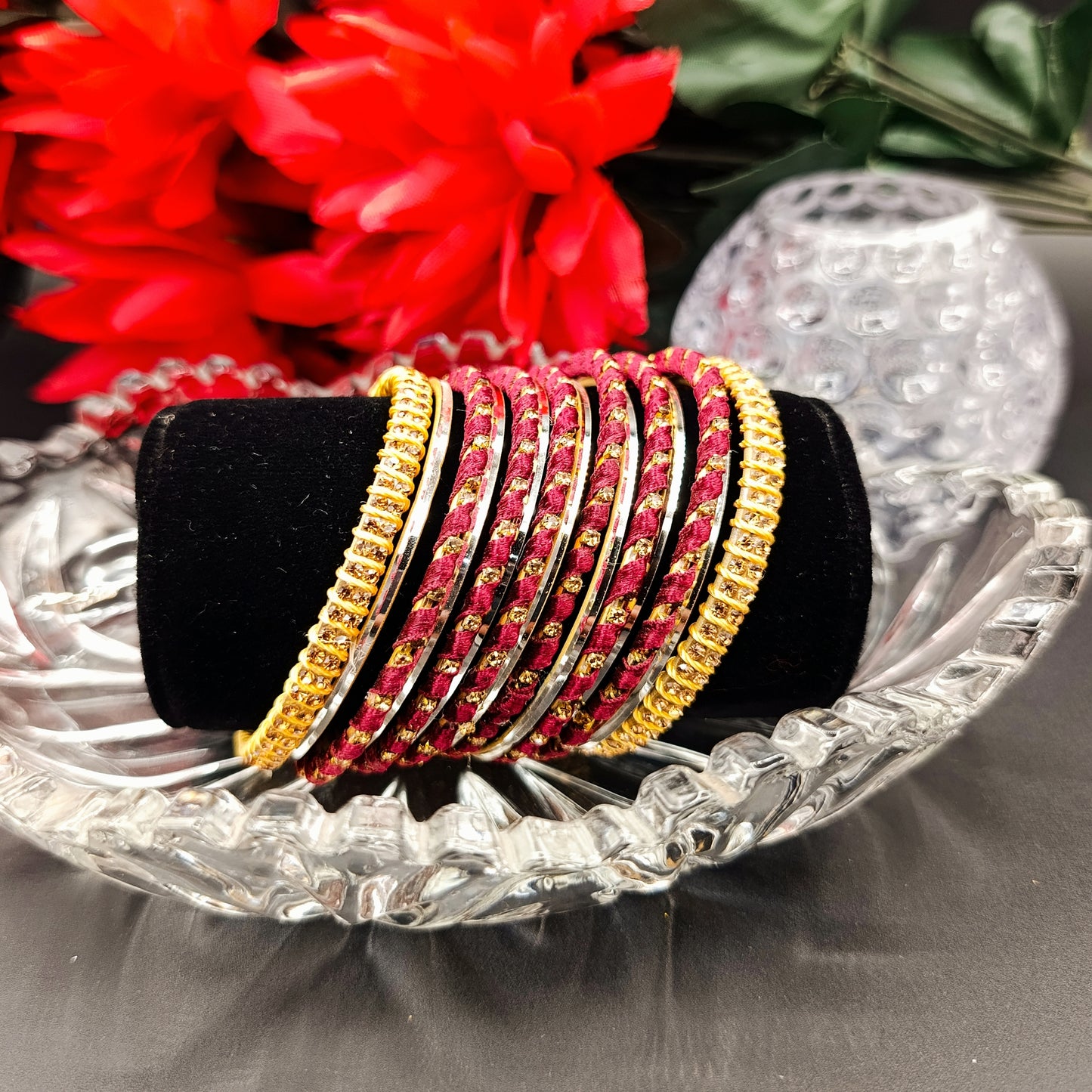 Fancy Metal Plain Chori Set - 15 Pieces