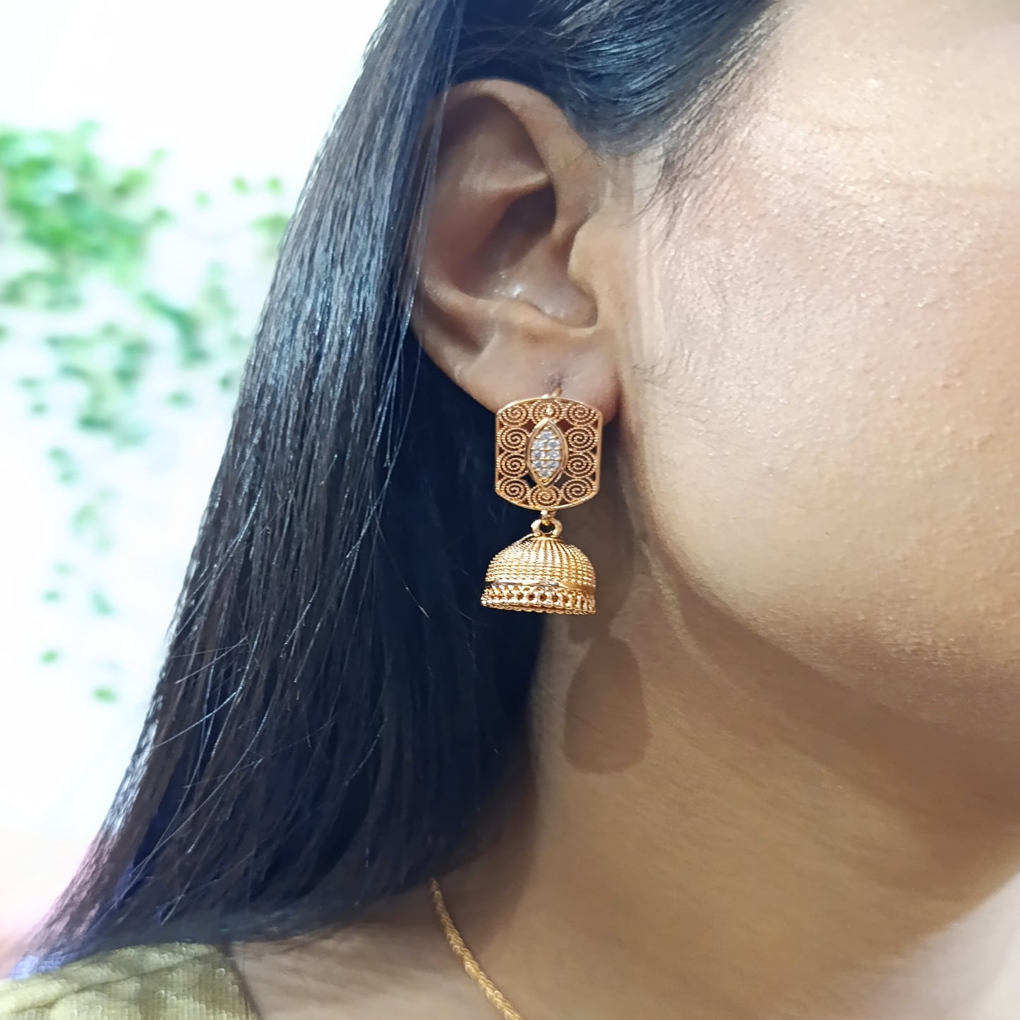 China Gold Small Jumkey with Zircon Stones.