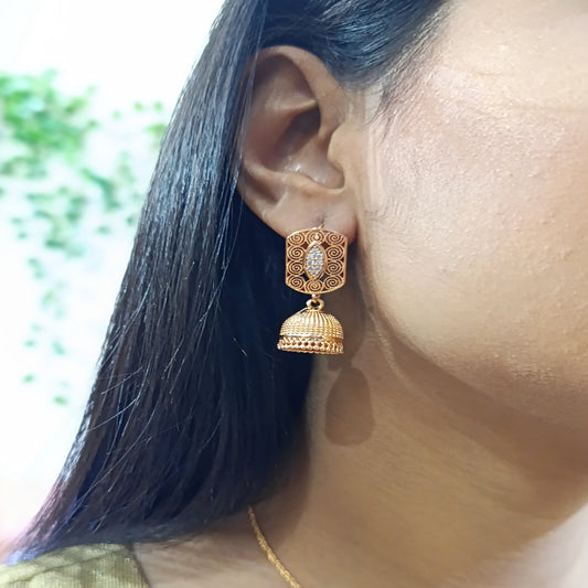 China Gold Small Jumkey with Zircon Stones.