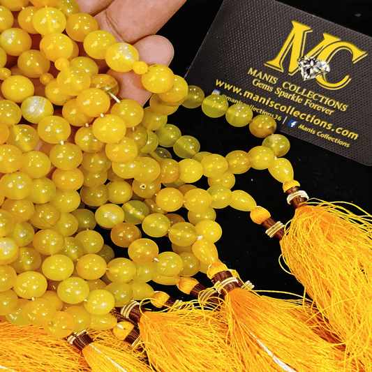Yellow Agate (Zard Aqeeq) Tasbeeh 33- Beads