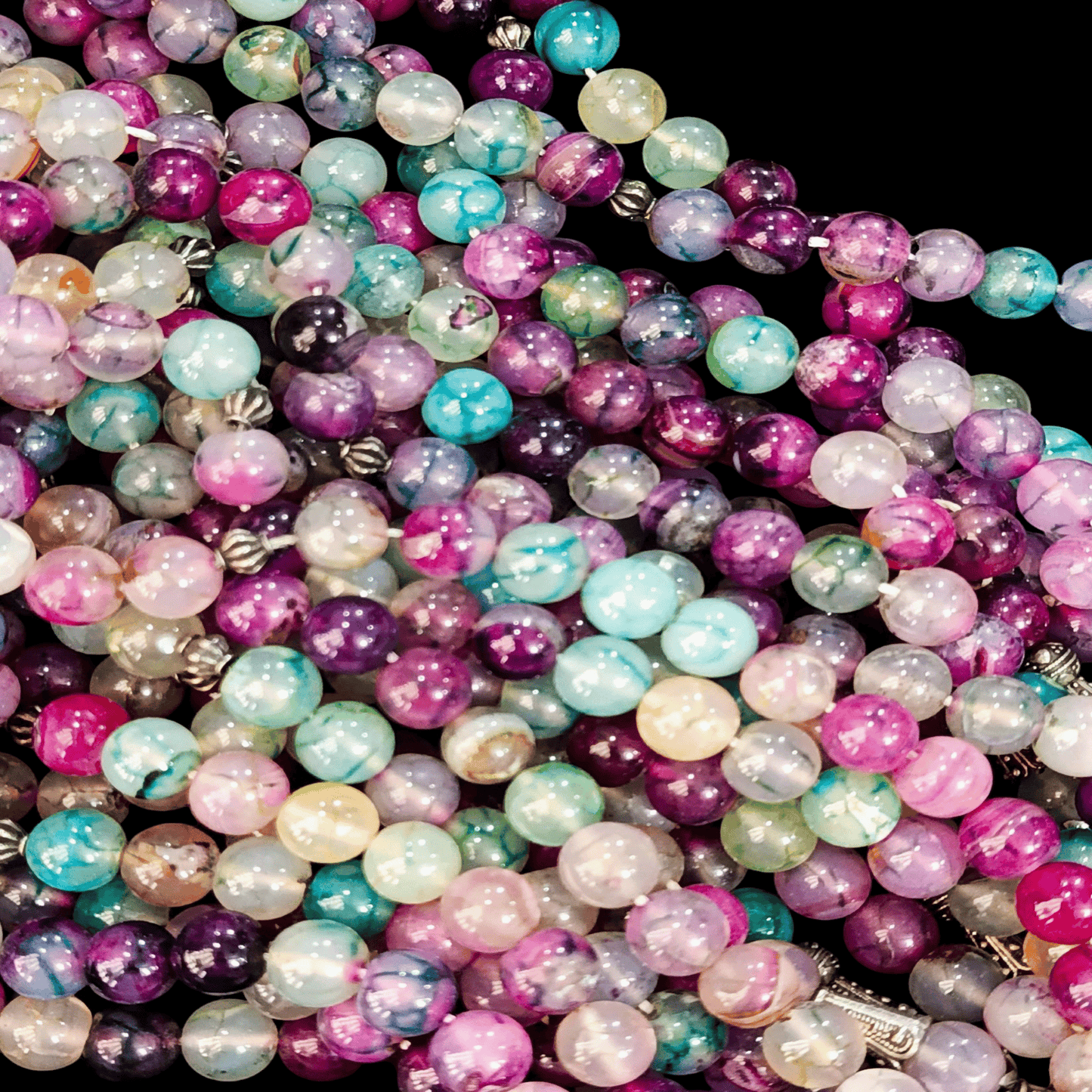 Mix colors agate (Aqeeq) Tasbeeh