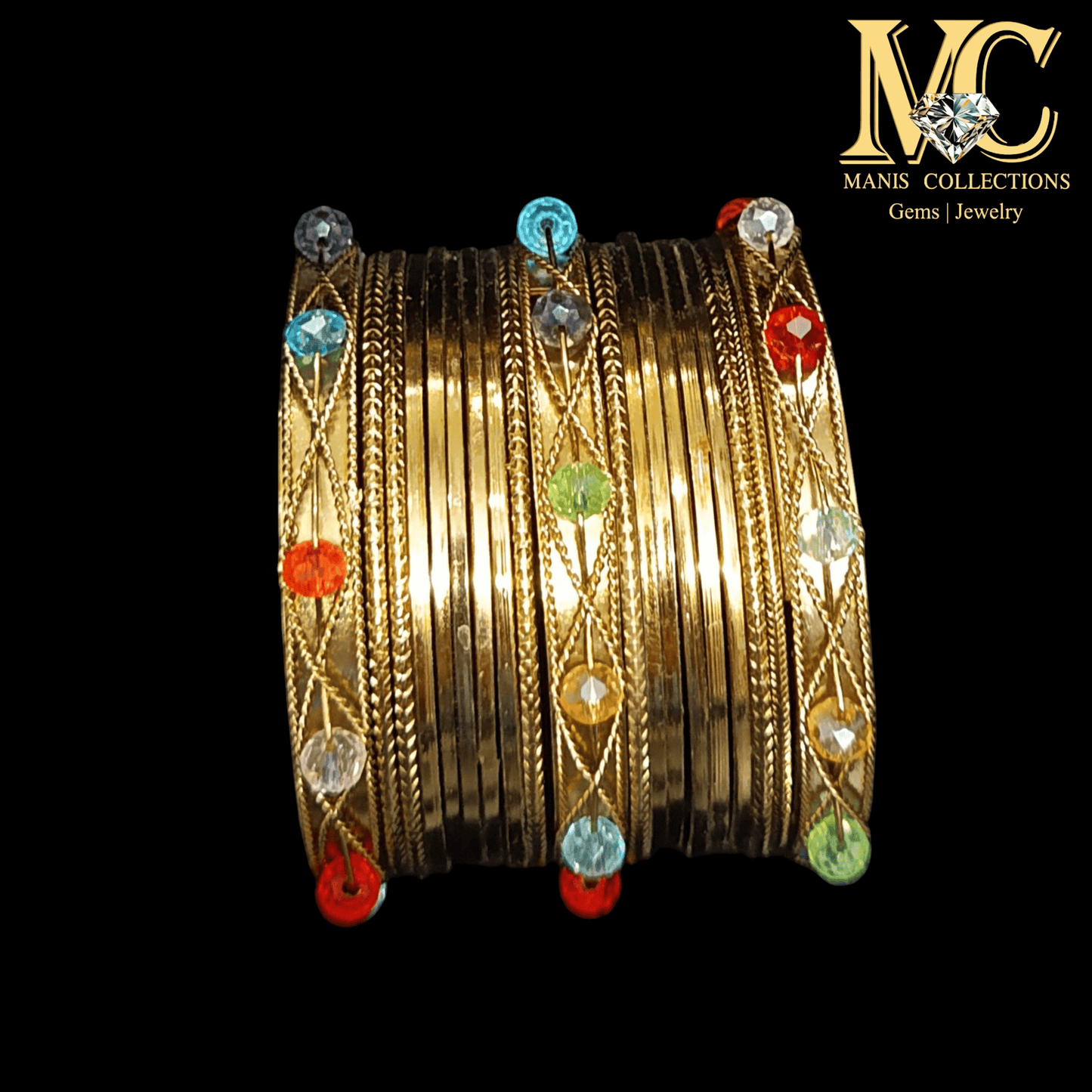 Indian Multi Moti Bangles Set, Size 2.6 , 2.8