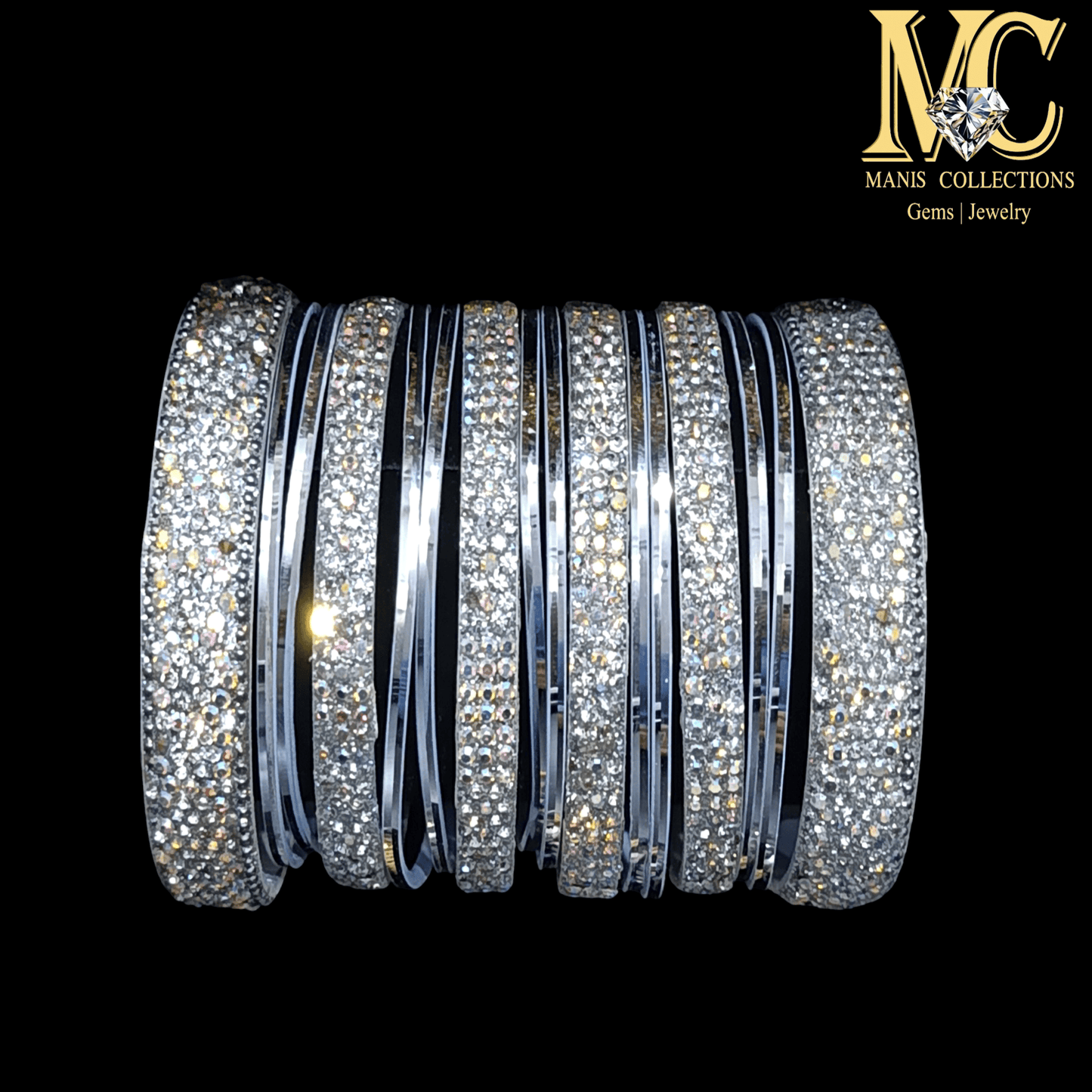 Silver Multi Zircon Chori Set