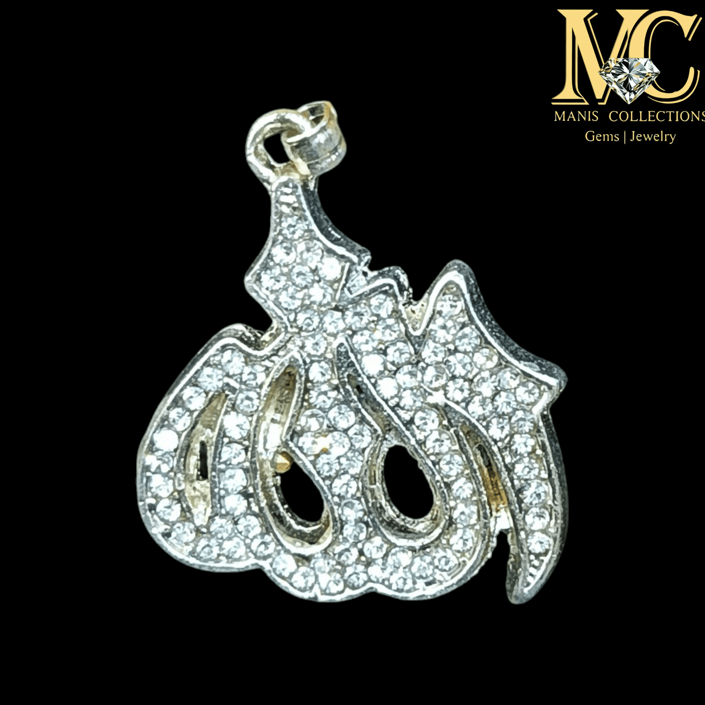 2k Allah Locket Chain with Real Zircon