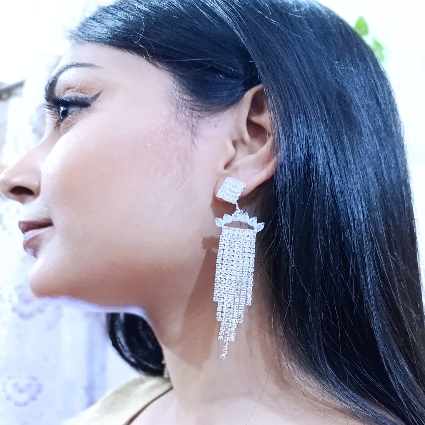 Zircon Long Earring
