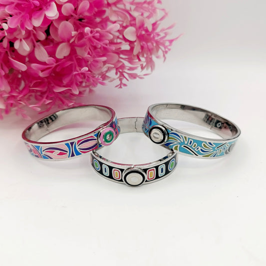 Imported Stainless Button Kara