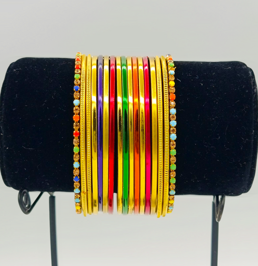 Gold Plated Multi Chori Set - 19 pieces